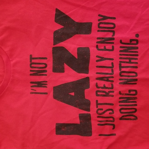 Delta Pro Weight - "I'm Not Lazy I Just Really Enjoy Doing Nothing.", S, Red - Picture 3 of 6